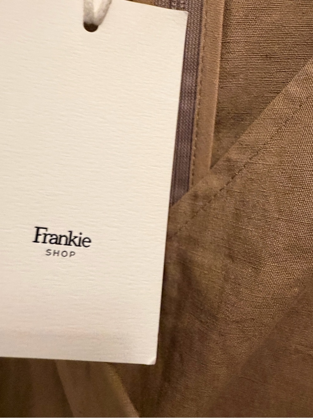 Frankie Shop Brown Linen Jumpsuit
